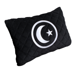 Подушка из алькантары с вышивкой 