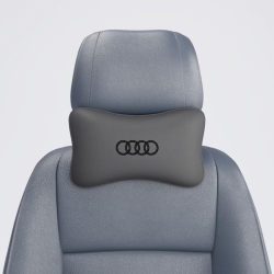 Подушка под шею серая с вышивкой 